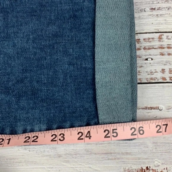 Levi Strauss Slim cuffed crop blue jeans Size 8 - Picture 13 of 16